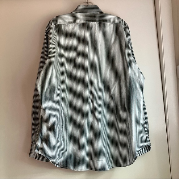 Polo Ralph Lauren Green Striped Button Up - 16.5-35 - Picture 3 of 4